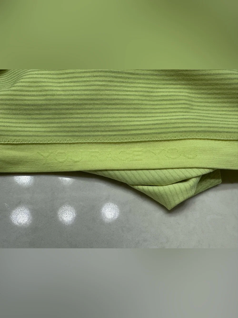lululemon athletica Neon Lime/Lemon Short Sleeve Performance Tee, Large